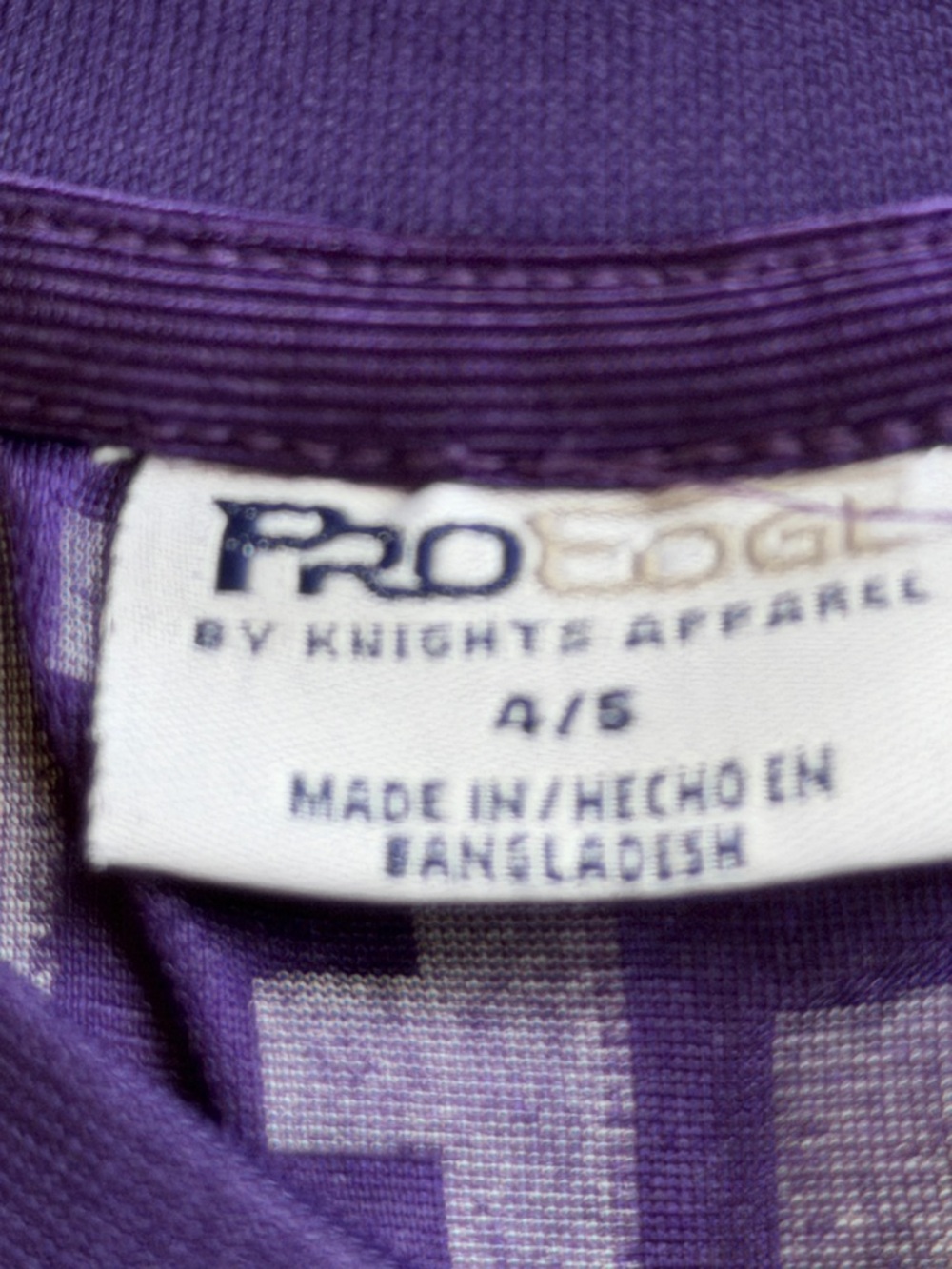 Pro Edge LSU Kids Purple Football Jersey #11 with Yellow & White Trim - Picture 4 of 7